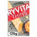 Image of Ryvita Thins Cheddar & Cracked Black Pepper Flatbreads
